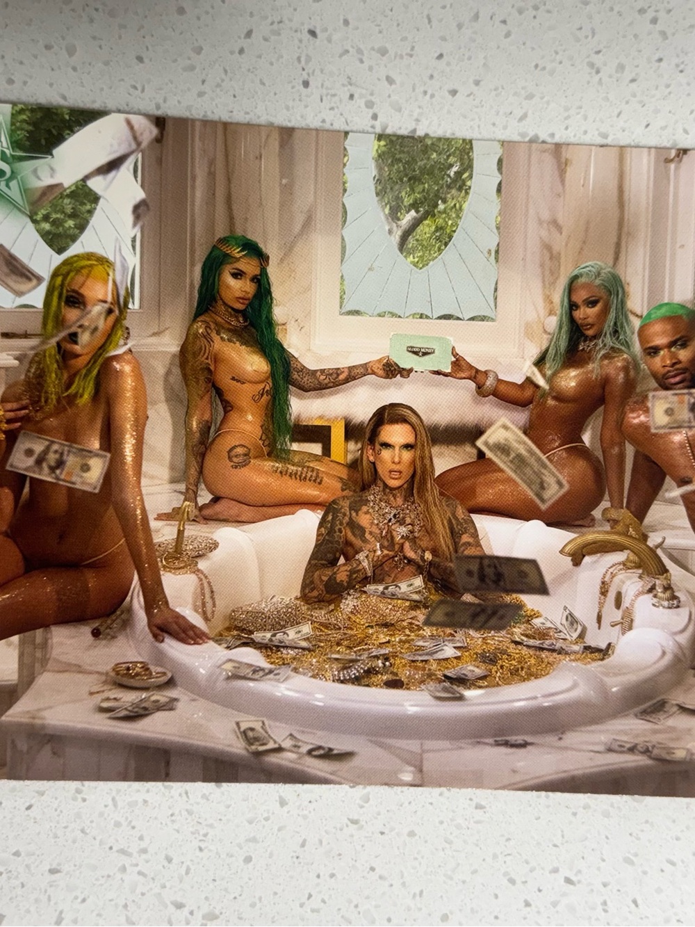Jeffree star blood money postcard